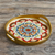 Reverse-painted glass tray, 'Healing Mandala' - Artisan Crafted Reverse-Painted Glass Tray (image 2) thumbail