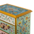 Reverse-painted glass jewelry chest, 'Pastel Splendor' - Pastel Reverse-Painted Glass Jewelry Chest (image 2g) thumbail
