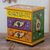 Reverse-painted glass jewelry chest, 'Cajamarca Splendor' - Multicolored Reverse-Painted Glass Jewelry Chest thumbail