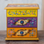 Reverse-painted glass jewelry chest, 'Cajamarca Splendor' - Multicolored Reverse-Painted Glass Jewelry Chest (image 2b) thumbail