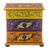 Reverse-painted glass jewelry chest, 'Cajamarca Splendor' - Multicolored Reverse-Painted Glass Jewelry Chest (image 2d) thumbail