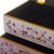 Reverse-painted glass jewelry chest, 'Twilight Splendor' - Hand Crafted Small Painted Glass Jewelry Chest (image 2i) thumbail