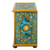 Reverse-painted glass jewelry chest, 'Spring Splendor' - Peruvian Reverse-Painted Glass Jewelry Chest (image 2e) thumbail