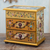 Reverse-painted glass jewelry chest, 'Earth Splendor' - Earth-Toned Reverse Painted Glass Jewelry Chest thumbail