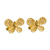 Gold-plated filigree button earrings, 'Radiant Butterfly' - 18k Gold Plated Butterfly Earrings thumbail