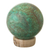 Chrysocolla sculpture, 'Earth's Majesty' - Hand Carved Chrysocolla Sphere Sculpture on Calcite Base (image 2b) thumbail