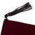 Leather and suede clutch, 'Cusco Wine' - Artisan Crafted Suede and Leather Clutch