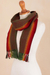 100% alpaca scarf, 'Tarma Fields' - Woven 100% Alpaca Scarf from Peru (image 2c) thumbail