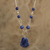 Sodalite pendant necklace, 'Circular Logic' - Natural Sodalite Gemstone Necklace (image 2) thumbail