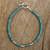 Reconstituted turquoise beaded bracelet, 'Cool Waves' - Artisan Crafted Beaded Bracelet (image 2) thumbail