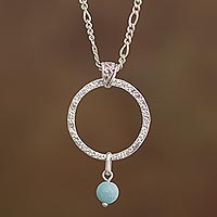 Amazonite pendant necklace, Circle of Honor