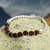 Beaded carnelian and sterling silver bracelet, 'Courageous Beauty' - Sterling and Carnelian Bead Bracelet (image 2b) thumbail