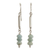 Opal beaded dangle earrings, 'Dot and Dash' - Natural Andean Opal Earrings thumbail