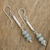 Opal beaded dangle earrings, 'Dot and Dash' - Natural Andean Opal Earrings (image 2b) thumbail