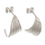 Sterling silver half-hoop earrings, 'Angels Take Wing' - Peruvian Sterling Silver Half Hoop Post Earrings (image 2a) thumbail