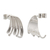 Sterling silver half-hoop earrings, 'Angels Take Wing' - Peruvian Sterling Silver Half Hoop Post Earrings (image 2b) thumbail