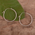 Sterling silver hoop earrings, 'Twist Around' - Sterling Silver Hoop Earrings (image 2) thumbail