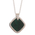 Chrysocolla pendant necklace, 'Green Space' - Modern Sterling Silver and Chrysocolla Necklace (image 2d) thumbail