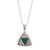 Chrysocolla pendant necklace, 'Inverted Pyramid' - Peruvian Chrysocolla Triangle Pendant Necklace (image 2b) thumbail