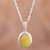 Serpentine pendant necklace, 'High Style' - Peruvian Serpentine and Sterling Silver Pendant Necklace (image 2b) thumbail
