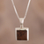 Mahogany obsidian pendant necklace, 'Beautiful Brown' - Mahogany Obsidian and Sterling Silver Pendant Necklace (image 2b) thumbail