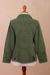 Cotton blazer jacket, 'Andean Fields' - Embroidered Laurel Green Cotton Blazer Jacket from Peru (image 2h) thumbail
