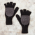 100% alpaca convertible mittens, 'Winter Mornings' - Black and Grey Convertible 100% Alpaca Mittens (image 2b) thumbail
