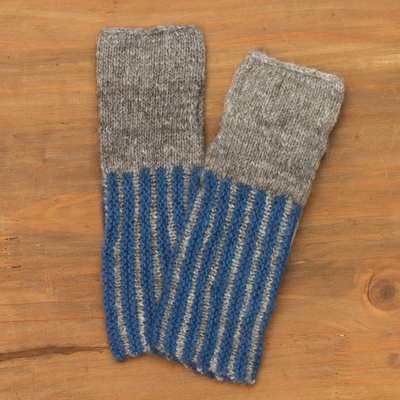 100% alpaca fingerless mitts. 'Snug Harbor' - Pure 100% Alpaca Wool Fingerless Mitts
