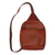 Leather shoulder bag, 'Adventures in Cusco' - Burnt Sienna Leather Shoulder Bag (image 2d) thumbail