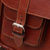 Leather backpack, 'Inca Explorer' - Handcrafted Brown Leather Backpack with Wool Accent (image 2e) thumbail