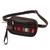 Wool-accented leather waist bag, 'Adventure in Red' - Versatile Black Leather Waist Bag or Wristlet thumbail