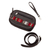 Wool-accented leather waist bag, 'Adventure in Red' - Versatile Black Leather Waist Bag or Wristlet (image 2d) thumbail