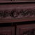 Leather and wood jewelry chest, 'Colonial Flowers' - Hand Crafted Leather Jewelry Chest