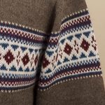 Men's 100% alpaca hoodie, 'Aventura' - Men's 100% Alpaca Brown Geometric Hoodie Jacket from Peru