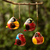 Adornos de mate seco, (juego de 4) - Juego de 4 adornos de pájaros de calabaza seca de Perú