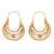 Gold-plated filigree hoop earrings, 'Golden Crescent Moon' - Hand Crafted 24k Filigree Earrings thumbail