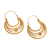Gold-plated filigree hoop earrings, 'Golden Crescent Moon' - Hand Crafted 24k Filigree Earrings (image 2b) thumbail