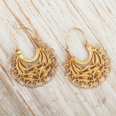 Soko Mpira 24K Gold Bone Hoop Earrings – Tamarind