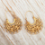 Gold-plated filigree hoop earrings, 'Golden Lace' - 24k Gold-Plated Filigree Hoop Earrings (image 2) thumbail