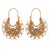 Gold-plated filigree hoop earrings, 'Golden Lace' - 24k Gold-Plated Filigree Hoop Earrings thumbail