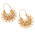 Gold-plated filigree hoop earrings, 'Golden Lace' - 24k Gold-Plated Filigree Hoop Earrings (image 2b) thumbail
