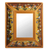 Reverse-painted glass wall mirror, 'Golden Dawn' - Gold Toned Reverse-Painted Wall Mirror thumbail