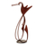 Steel and cotton sculpture, 'Brown Hummingbird' - Artisan Crafted Brown Hummingbird Metal Sculpture (image 2a) thumbail