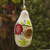 Dried gourd birdhouse, 'Blossoms and Clouds' - Handmade Floral Gourd Birdhouse thumbail