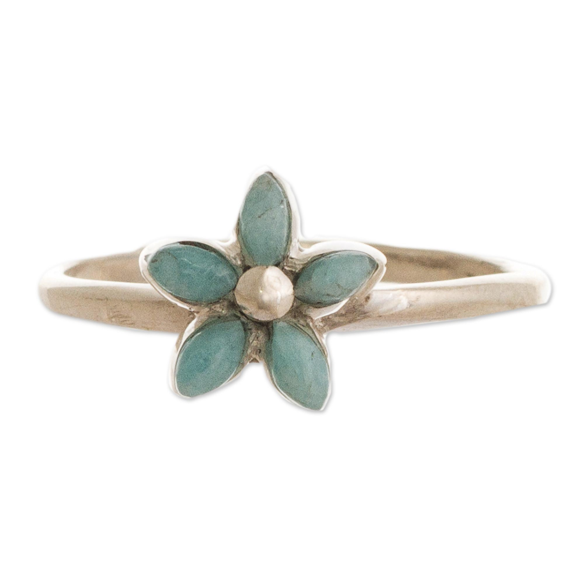 Star Blossom ring silver SALE