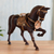 Cedar sculpture, 'Prancing Peruvian Paso Horse' - Artisan Crafted Hand Carved Cedar Wood Paso Horse Sculpture (image 2) thumbail