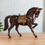Cedar sculpture, 'Prancing Peruvian Paso Horse' - Artisan Crafted Hand Carved Cedar Wood Paso Horse Sculpture (image 2b) thumbail