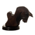 Wooden phone holder, 'Charging Bull' - Hand-Carved Cedar Wood Charging Bull Phone Holder From Peru (image 2c) thumbail