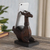 Wood phone holder, 'Andes Vicuña' - Hand-carved Vicuña Wood Phone Holder From Peru (image 2) thumbail