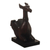 Wood phone holder, 'Andes Vicuña' - Hand-carved Vicuña Wood Phone Holder From Peru thumbail